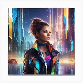 Futuristic Cityscape 81 Canvas Print