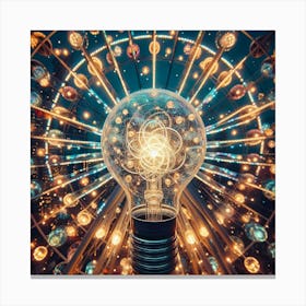 Light Bulb In A Ferris Wheel Canvas Print
