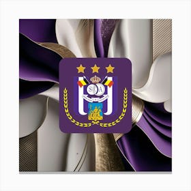 R.S.C. Anderlecht Logo Wall Art 7 Canvas Print