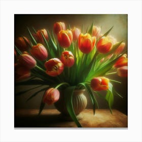 Tulips In A Vase 2 Canvas Print