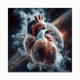 Heart In Space 1 Canvas Print