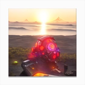 Futuristic View Of The Desert Canvas Print