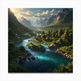 Landscape Painting 50 Canvas Print