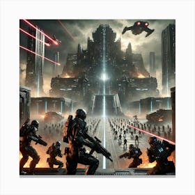 A Dramatic And Intense Sci Fi Scene Titled Heart Canvas Print