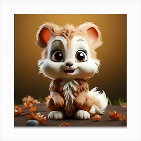 Cute Fox 121 Canvas Print