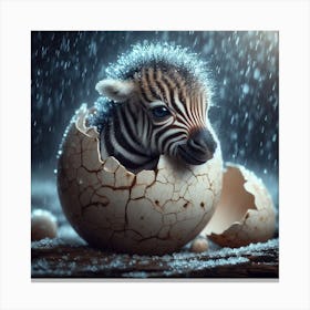 Baby Zebra Canvas Print