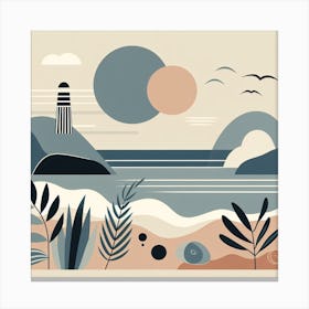 Scandinavian style, Seashore 2 Canvas Print