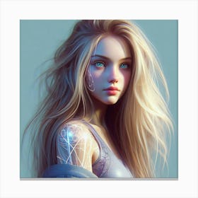 Girl With Blue Eyes 1 Canvas Print