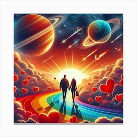 Love In The Sky 5 Canvas Print