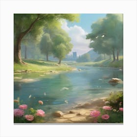 Landscape Painting 2 Canvas Print