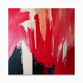 Red abstract painting Canvas Print