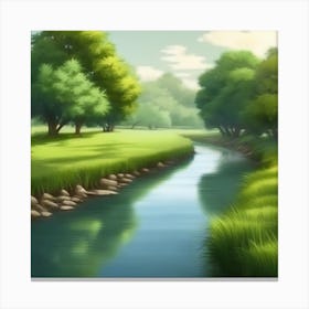 River In The Grass 38 Canvas Print