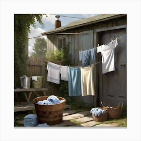 Laundry day Canvas Print