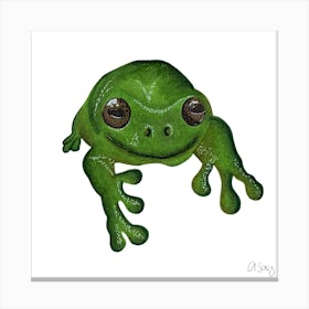 Green Frog Canvas Print