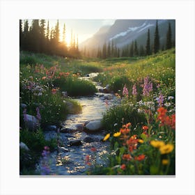 Wildflowers In The Mountains 2 Canvas Print