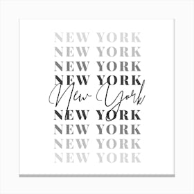 New York Fade Font Canvas Print