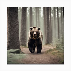 Grizzly Bear In The Forest 2 Canvas Print