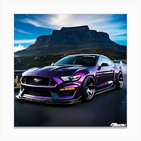 Purple Mustang Leinwandbild