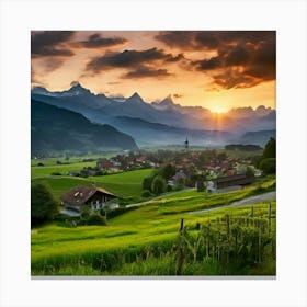 Tour Tourism Europa Field Small Town Community Village Agriculture Idylli Traditional Tranq (5) Canvas Print