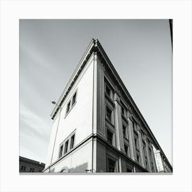 Black And White Building Canvas Print