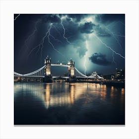 Lightning Over Tower Bridge Canvas Print