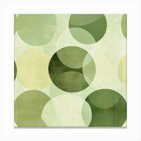 Green Circles Canvas Print