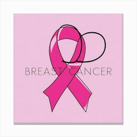 Women Breast Cancer Awareness background in Pink Ribbon international symbol for month October clipart and poster clipart and wall art 13 Canvas Print