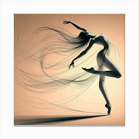 Line Art Dancer body 2 Canvas Print