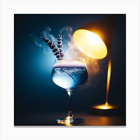 Gin Cocktail With Lavender Canvas Print