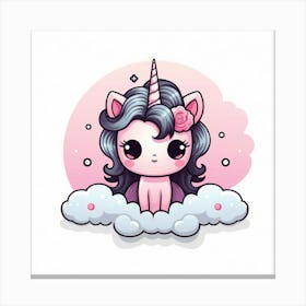 Cute Unicorn 472 Canvas Print