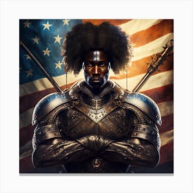 Afro-American Warrior Canvas Print