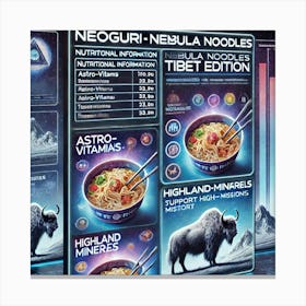 Tibet Nutritional Info Scifi Canvas Print