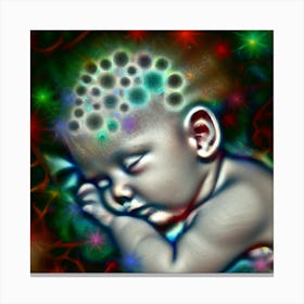 Neural Dreams Newborn Baby Canvas Print