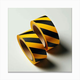 Yellow And Black Hazard Tape Canvas Print