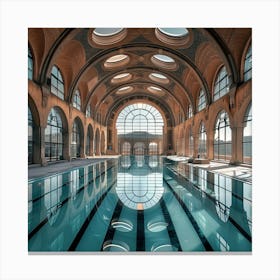 Indoor Swimming Pool Canvas Print