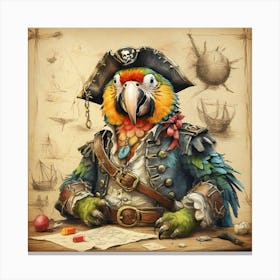 Pirate Parrot 7 Canvas Print