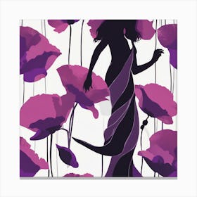 Silhouette Of A Woman 23 Canvas Print