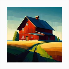 Red Barn Canvas Print