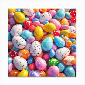 Easter Eggs Background Canvas Print