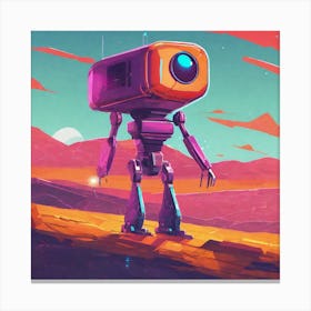 Robots In Space 5 Canvas Print
