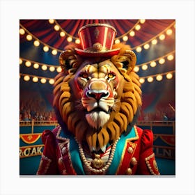 Lion King Ringmaster Big Top Circus Canvas Print