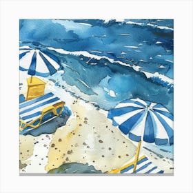 Beach Umbrellas 4 Canvas Print