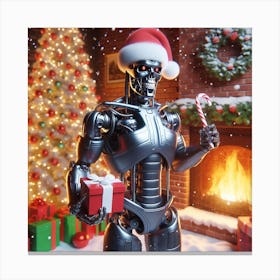 Santa Robot Canvas Print