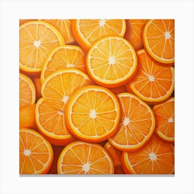 Orange Slices Art Canvas Print