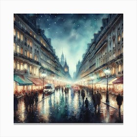 Paris At Night Canvas Print