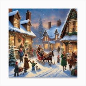 Christmas Village 2 Canvas Print