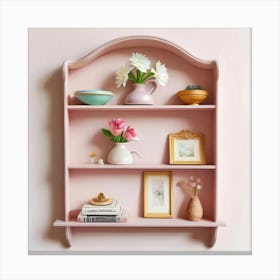 Pink Shelf Canvas Print