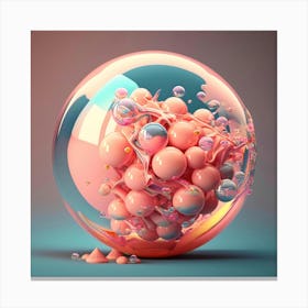 Bubbles In A Sphere Canvas Print