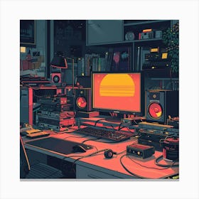 A Workflow Automation Lofi Illustration 1718669074 4 Canvas Print