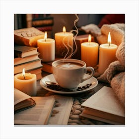 Coffee And Books 19 Canvas Print